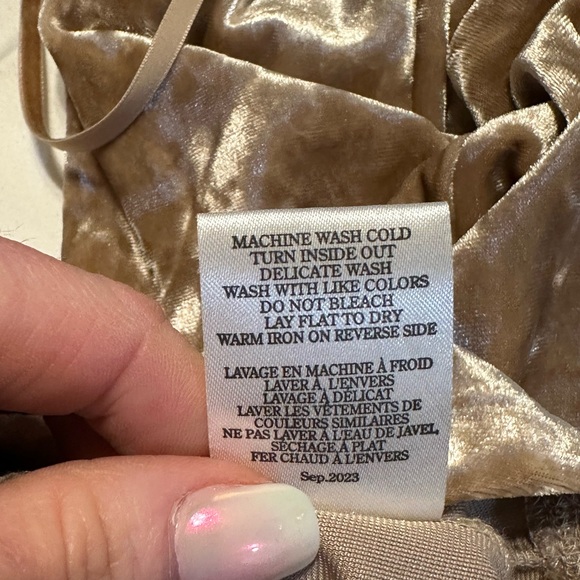 Gorgeous Velvet Gold Slip Dress by Z Supply - Picture 5 of 5